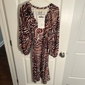 Tommy Bahama Zebra Print Midi Dress